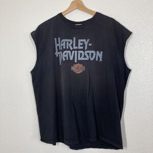 Harley-Davidson Shirt Mens 2XL Black Sleeveless Las Vegas NV Motorcycle Tee